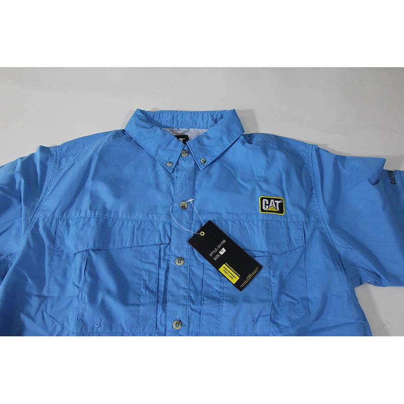 高档外单美夏外季士户欧工装衬衫速干透气短袖男衬衣大码宽松工作