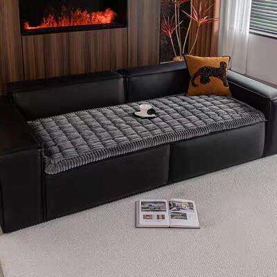 Velvet Tufted Seat Cushion Long Sofa Bench Furniture Cover