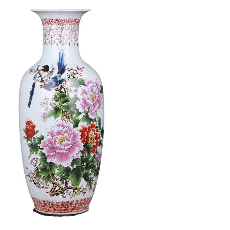 景德镇陶瓷器富贵竹书房落地大花瓶摆件复古客厅电视柜插花工艺品