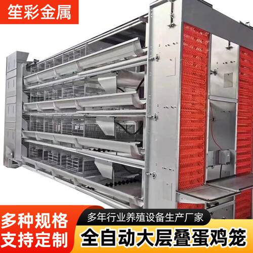 大层叠蛋鸡笼全自动养殖笼具立式鸡舍养鸡自动集蛋清粪养殖设备