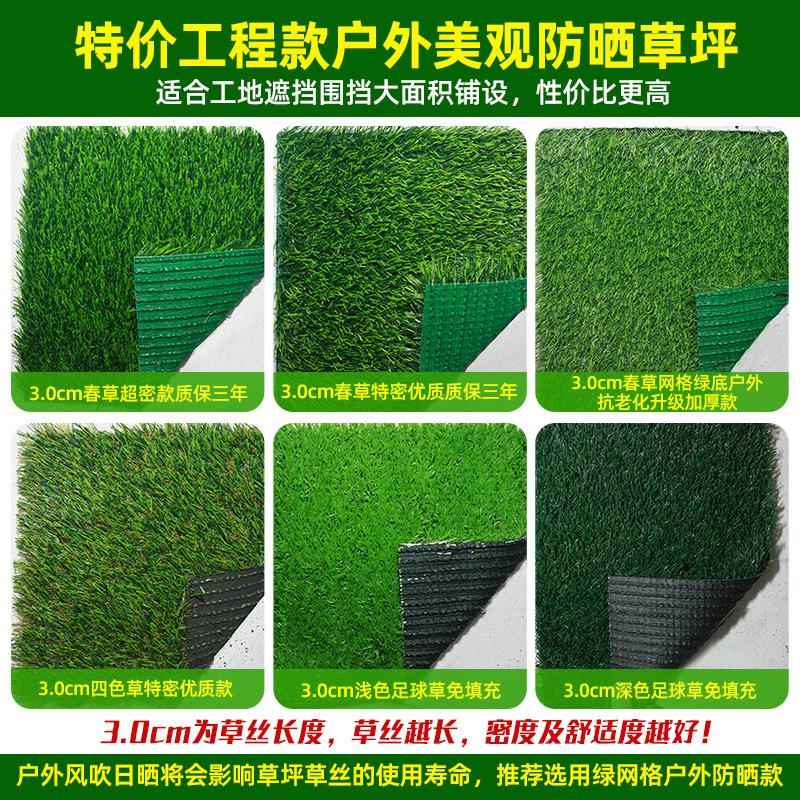 仿真草坪垫子2户外装塑料假绿植儿园地毯幼人造人工草仿真人造皮