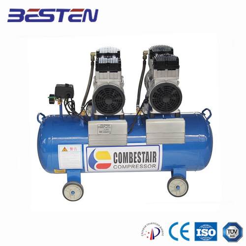 3HP4HP静音无油空气压缩机AC380V压缩机无油空气泵铜线电机