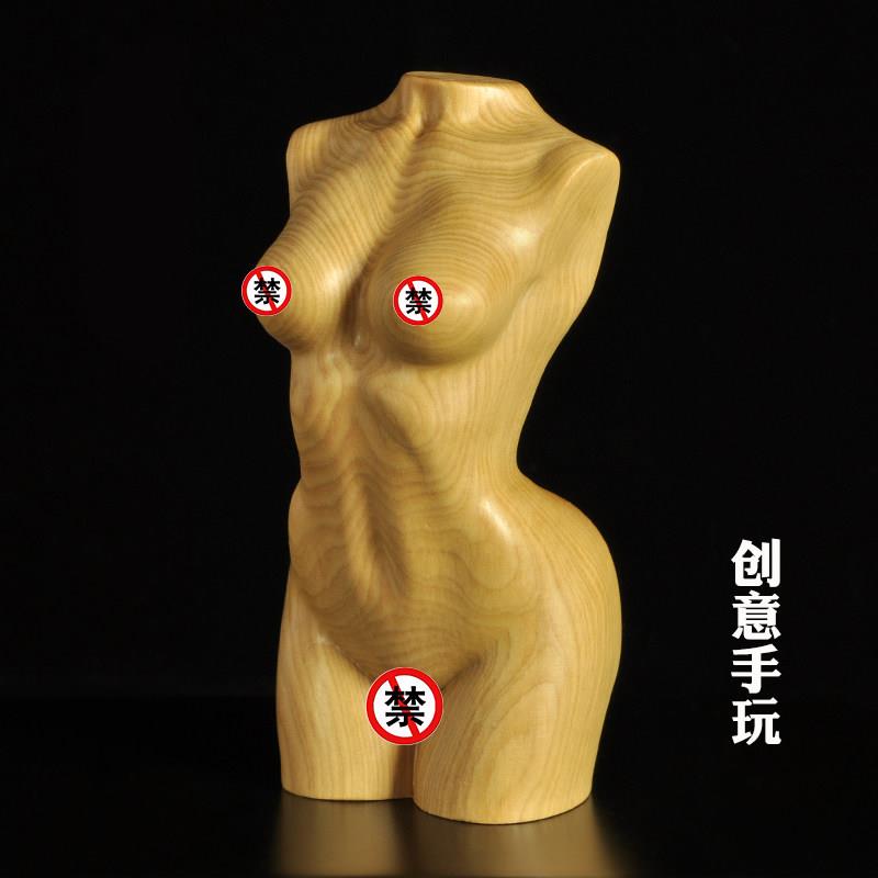 小叶黄杨木雕摆件工艺品手把件盘玩把玩裸女美女人物减压健身创意