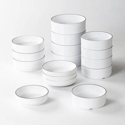 10个装白色密胺小碗仿瓷餐厅蒸饭蒸菜碗商用快餐小碗菜用蒸蛋蒸碗