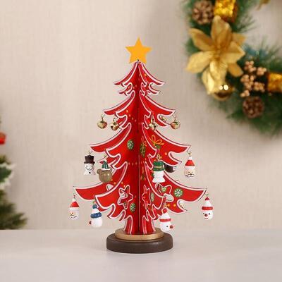 Christmas gift plywood wooden Christmas tree diy decoration