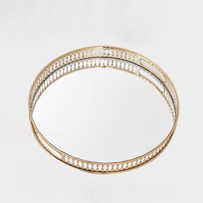 装饰品镜面玻璃金属托盘香薰托盘