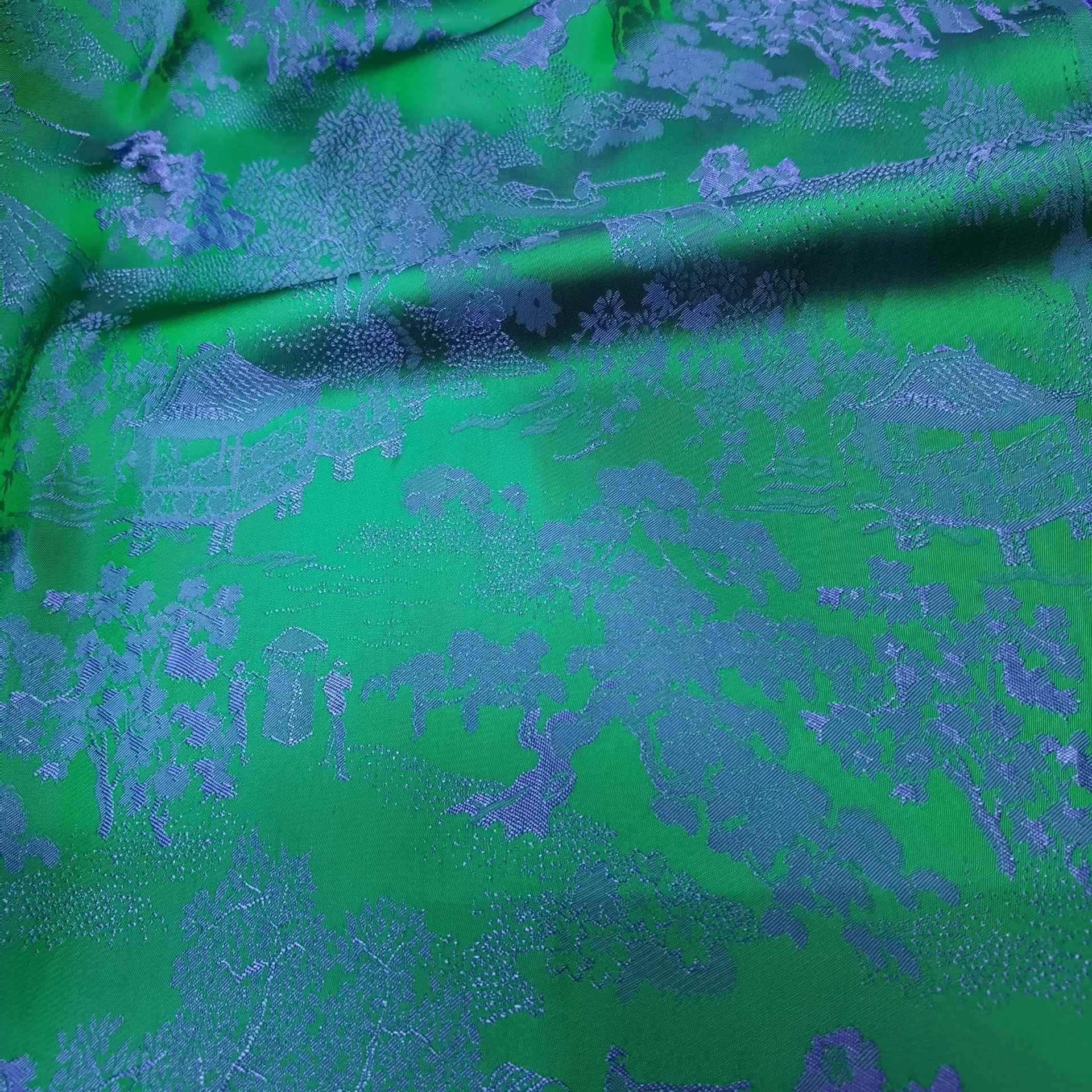 香云纱布料 高密双色人丝提花布 汉服旗袍连衣裙数码印花面料