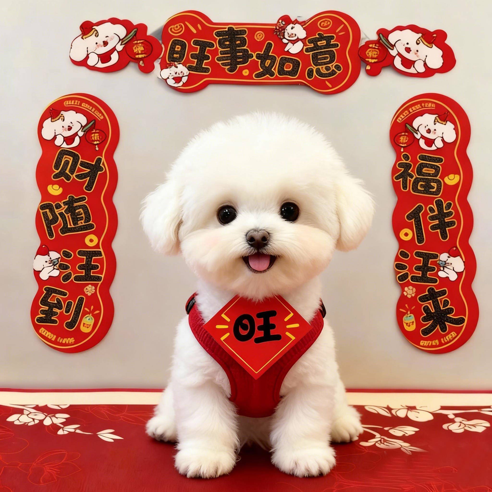 2026新年猫窝狗窝对联宠物围栏喜庆门幅贴纸狗狗猫咪春节装饰用品
