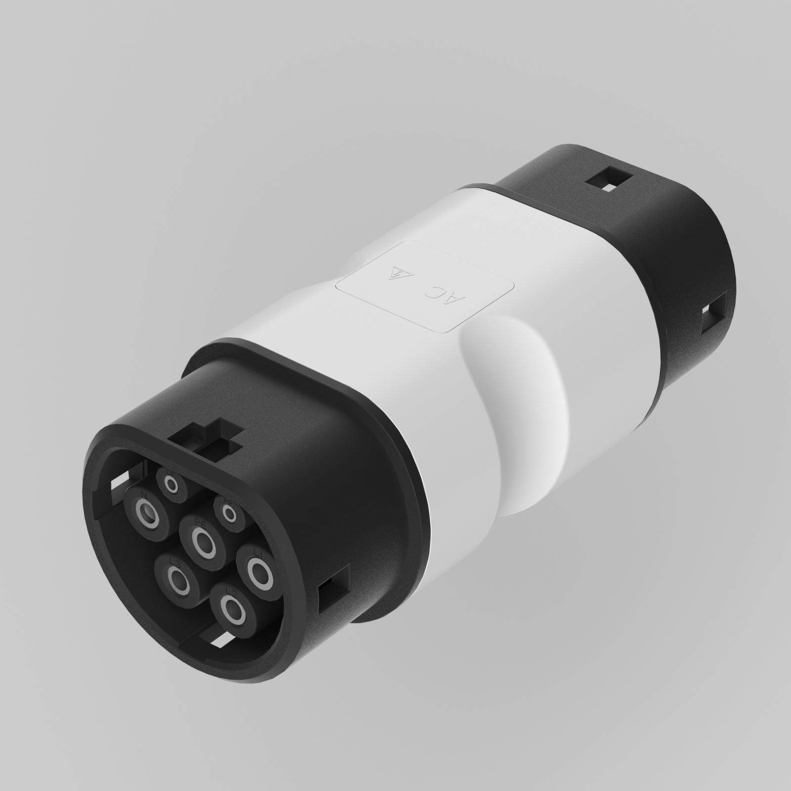 新能源充电器国转欧转接头3相32A 22KW 380V 简约设计 无卡扣