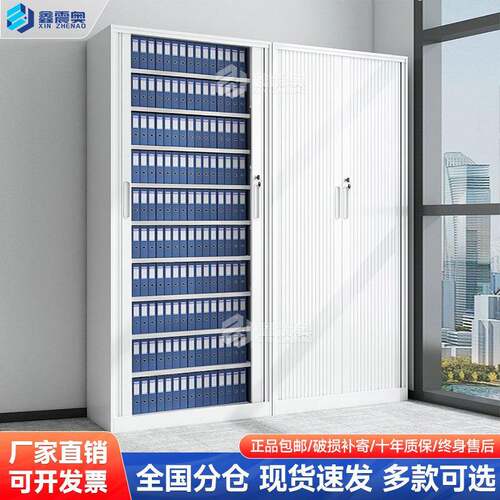 卷帘门凭证柜文件柜推拉移门档案柜财务储物柜带锁铁皮柜柜子