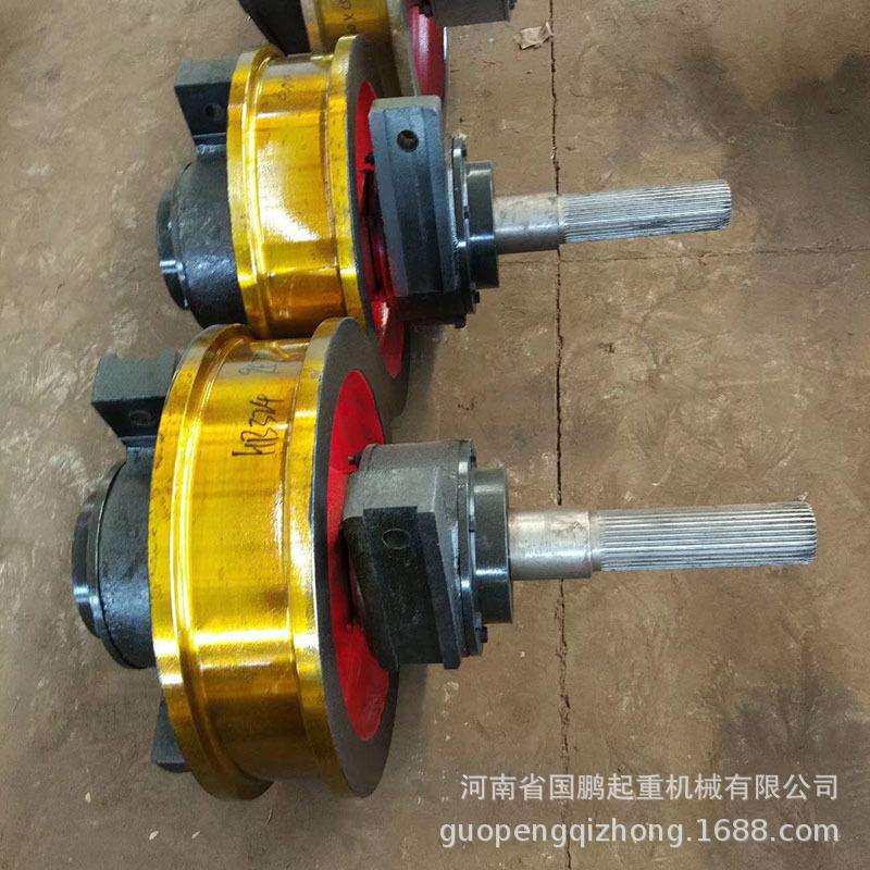 直径800×160主动被动行车天车轮组 双梁小车运行轮 港机车轮组