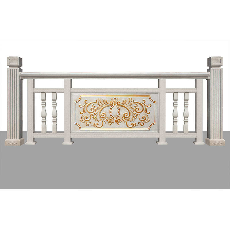 铝合金仿石纹护栏家用阳台花园庭院围墙防盗围栏铝艺描金造型栏杆