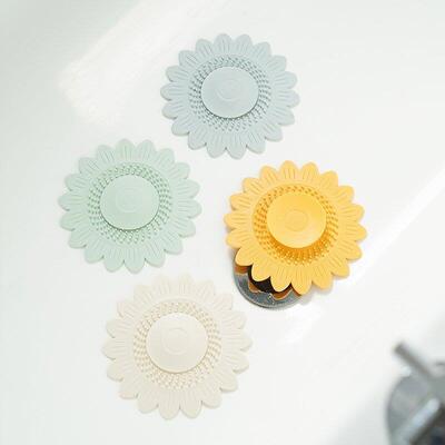 New Sunflower Odor-Preventing Silicone Floor Drain Cover, Ba