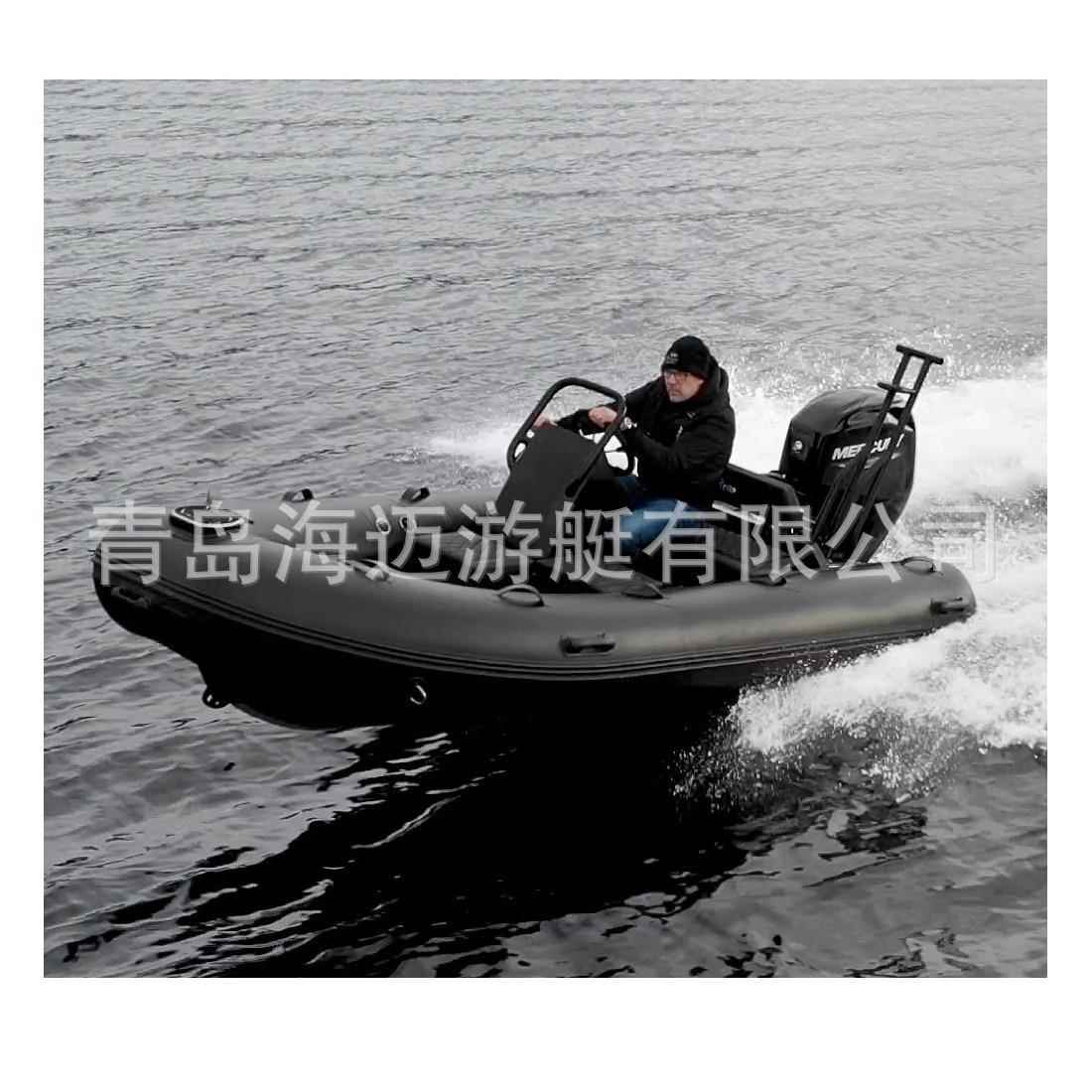海迈3.9米铝镁合金充气船 海钓船 运动艇 钓鱼船 橡皮艇 橡胶船