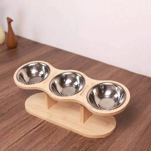 Cat Bowls Set Of 3 Protective Cat Feeder Bowl Elevated