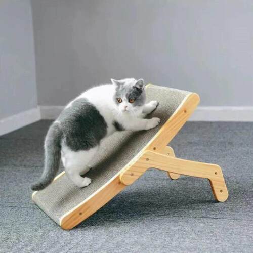 Wooden Cat Scratcher Scraper Detachable Lounge Bed 3 In 1 Sc