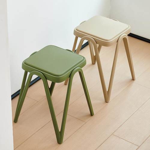 塑料凳子家耐凳用加厚餐桌可叠放人圆板凳餐厅备用1869塑料凳大结