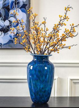 样板间琉璃厚实玻璃花瓶装饰摆件