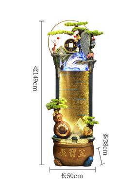 高档假山水喷循环水景客厅办公泉室风水流落轮地招财摆件乔迁开业