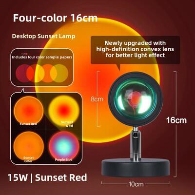 Sunset Lamp Rainbow Projector Night Light Led Desk Lamp Deco