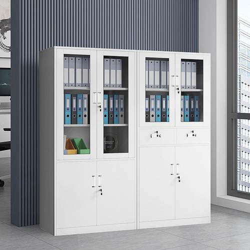 二斗器文件柜钢制资料柜办公室铁皮矮柜抽屉车间工具柜收纳储物柜