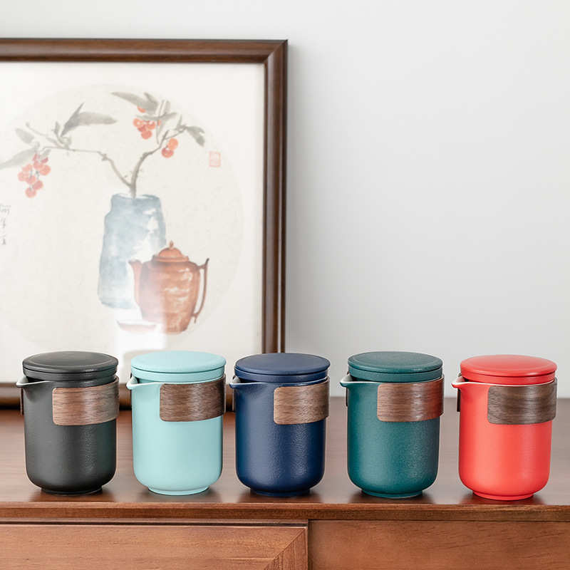 陶瓷旅行茶具套装户外露营便携式一壶四杯快客杯公司伴手礼品批发