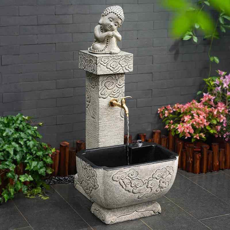 庭院拖把池阳台花园墩布池别墅仿古洗拖布水槽户外浇花立柱洗手盆