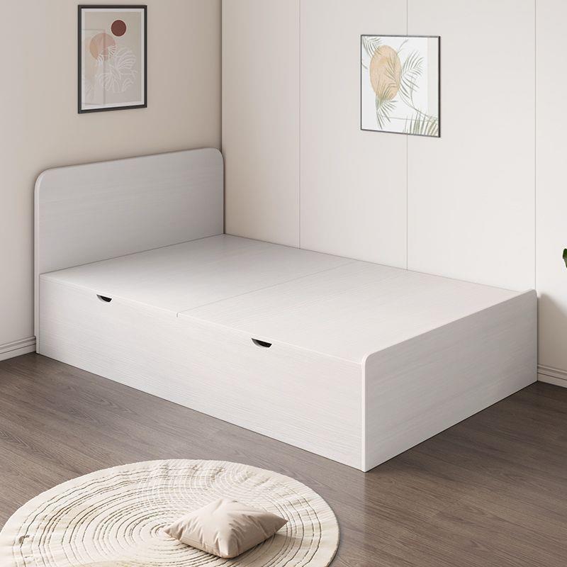 储物单人床1M12.M高箱纳简收AUS约板式床出租屋床侧翻靠墙的小床