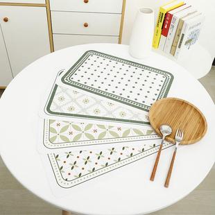 皮革方形餐垫防水防油隔热垫格子控专属简约餐盘垫碗垫锅垫