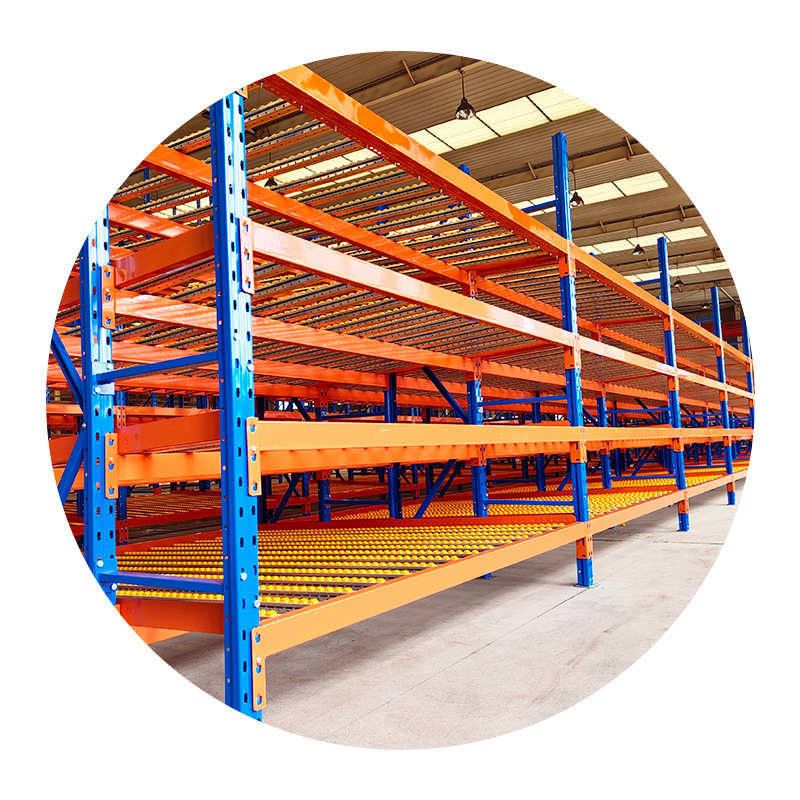 合肥流利条货架自滑导向仓库车间分拣区滑轨流利式货架滚动式