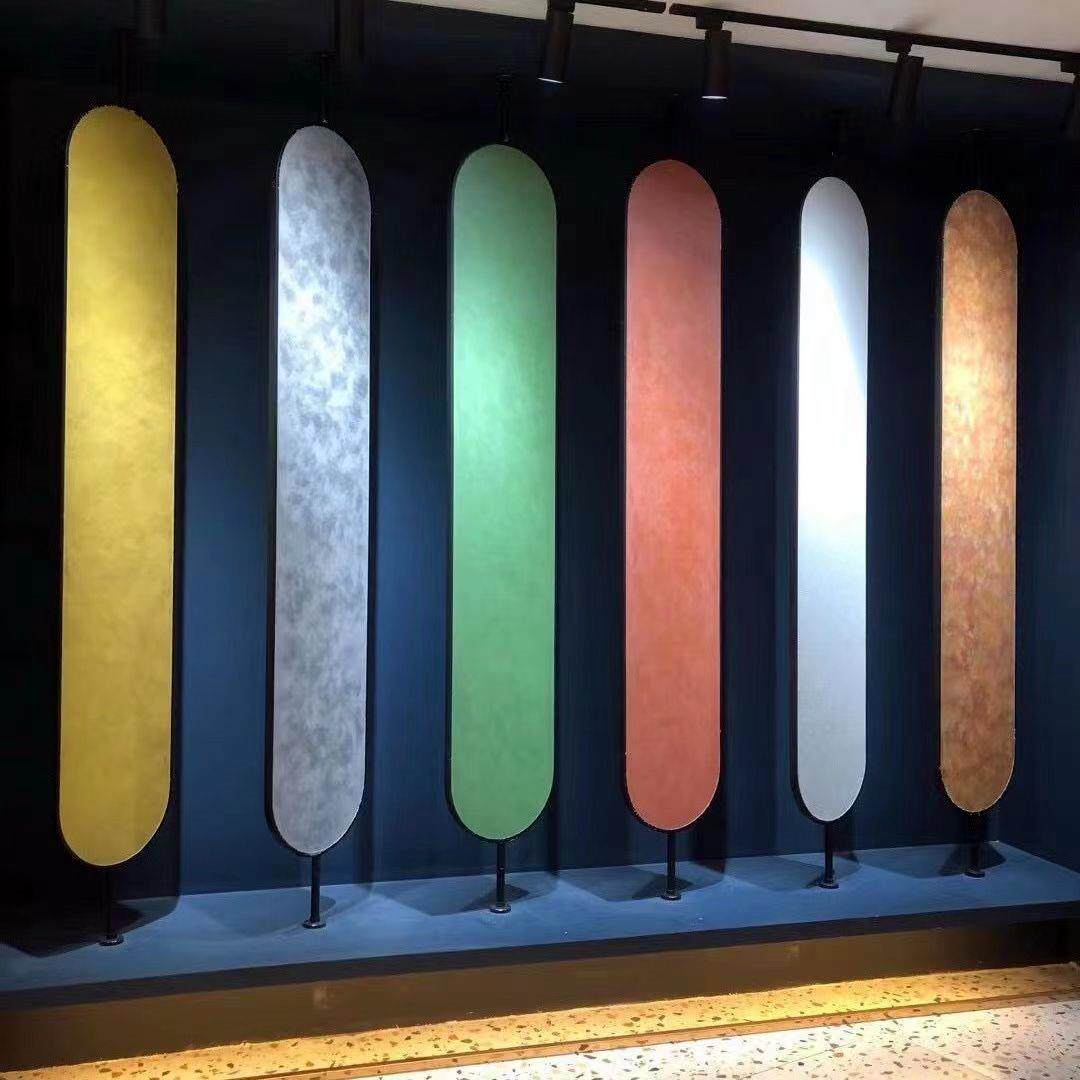 艺术漆旋转展示架涂料椭圆形木地板壁纸墙布样品双面架矽藻泥展架
