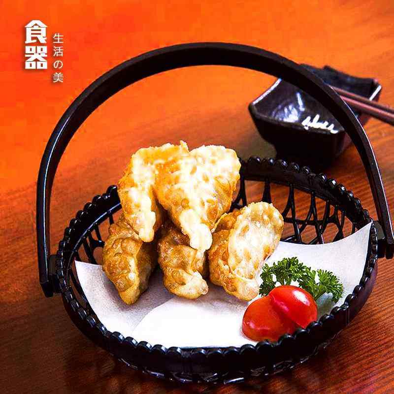 日式炸物篮手提篮天妇罗炸油炸篮子创意点心面包蛋糕盘单耳炸物篮,餐饮具,果盆/果盘/果篮,淘宝优惠券,粉丝福利购,淘宝优惠卷