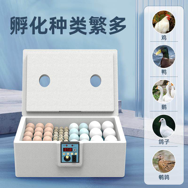 孵化器小型水床孵蛋器家用全自动孵化机智能小鸡鸭鹅鹌鹑蛋孵化箱