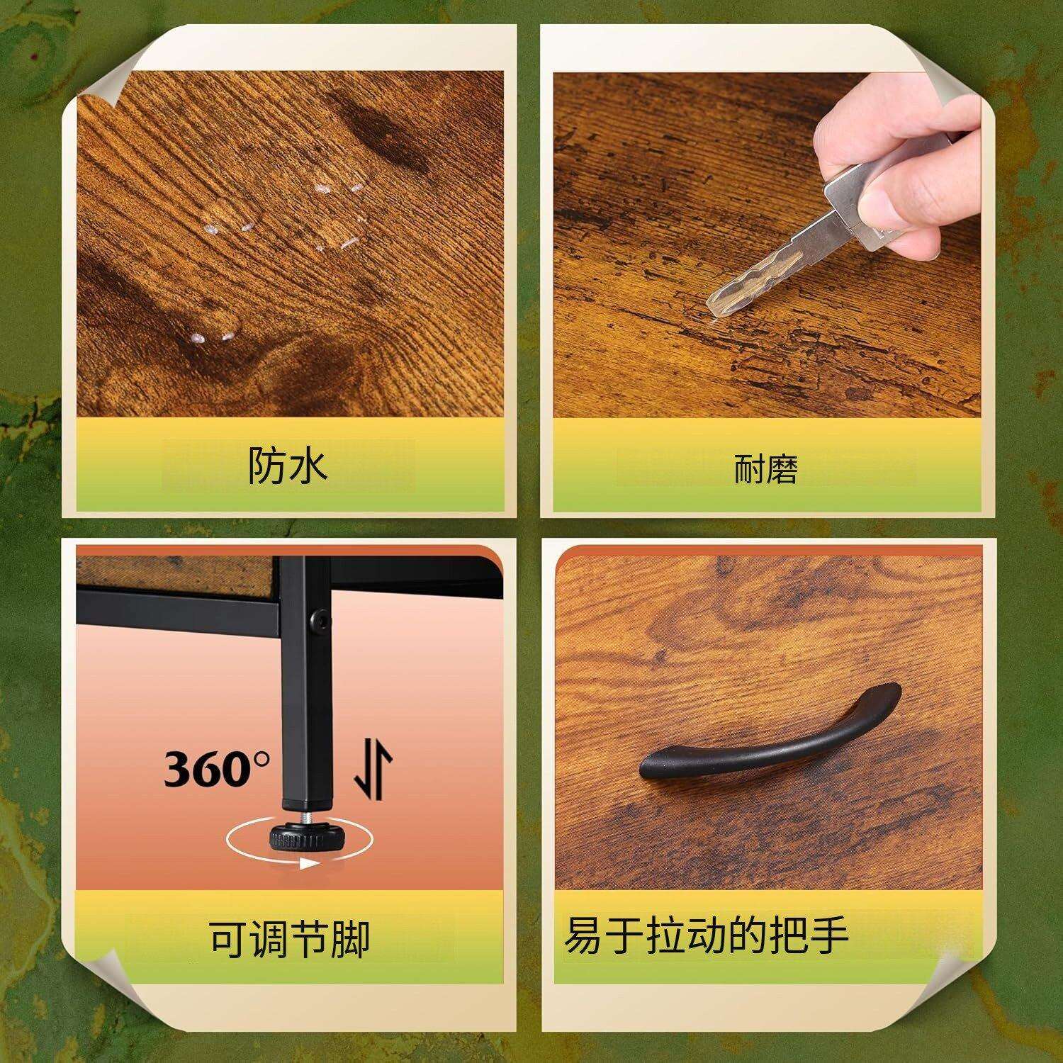 亚马逊爆款四层储物柜客厅玄关靠墙抽屉置物柜小户型卧室收纳柜子