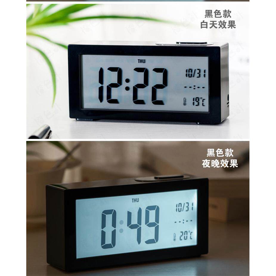 新款大屏幕闹钟贪睡自动夜光电子钟 闹铃背光亮度可调138聪明钟
