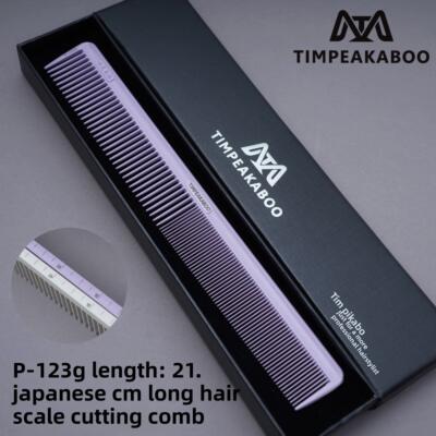 蒂姆规模3D螺纹长头发切割梳P-123G发型师特殊双面牙