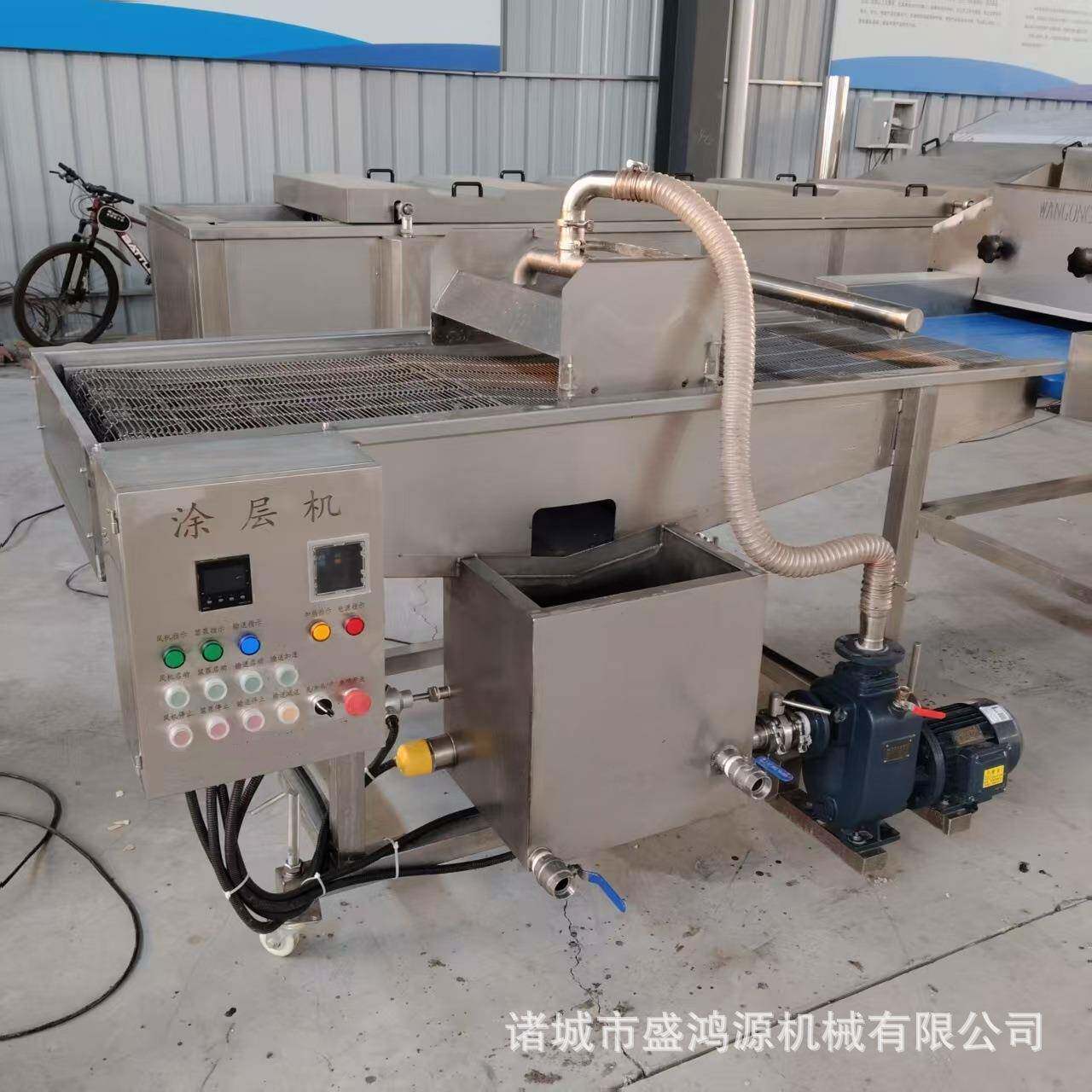 冻干草莓涂层机威化饼干巧克力裹涂机糕点涂衣机