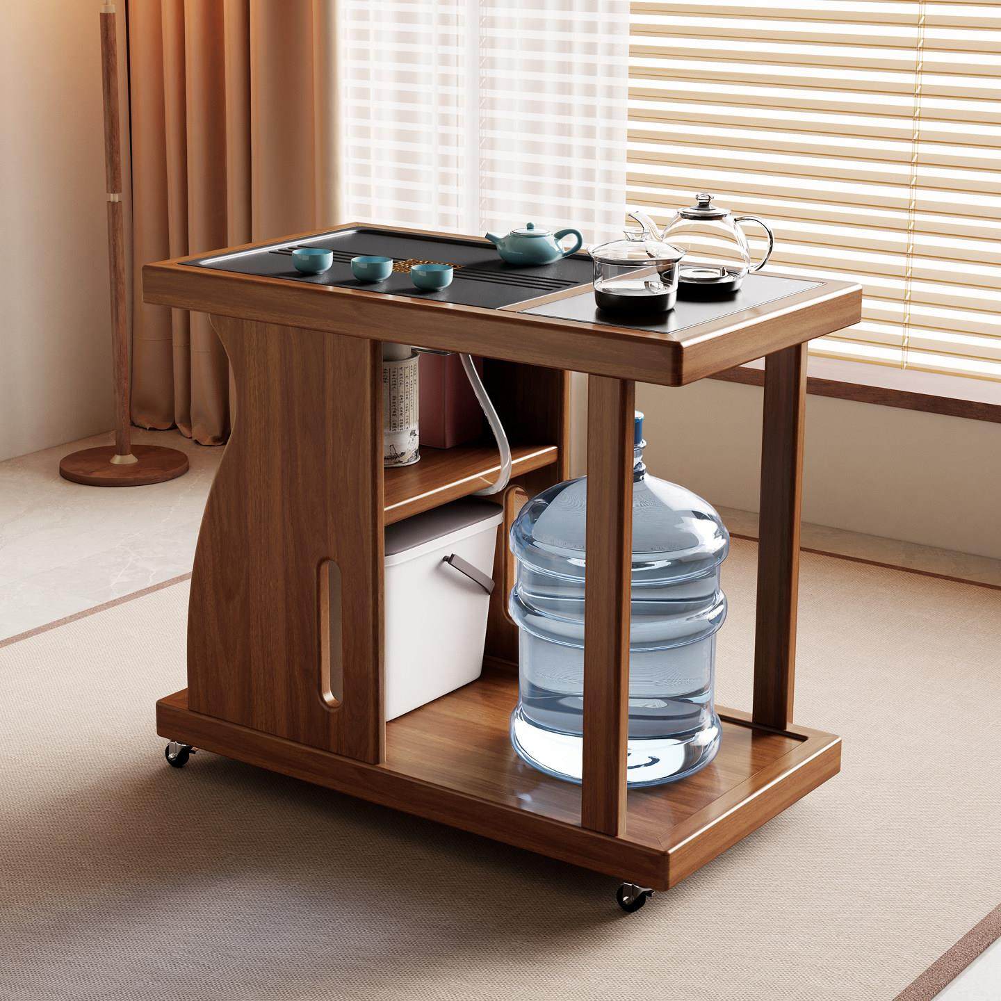 移动茶桌家用小户型茶台实木茶车烧水壶一体茶水柜茶边几功夫套装,住宅家具,家用茶台/茶桌,淘宝优惠券,粉丝福利购,淘宝优惠卷