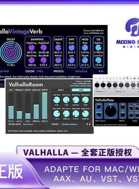 2025正版全套 valhalla  瓦哈拉 delay plate 混响 延迟效果器