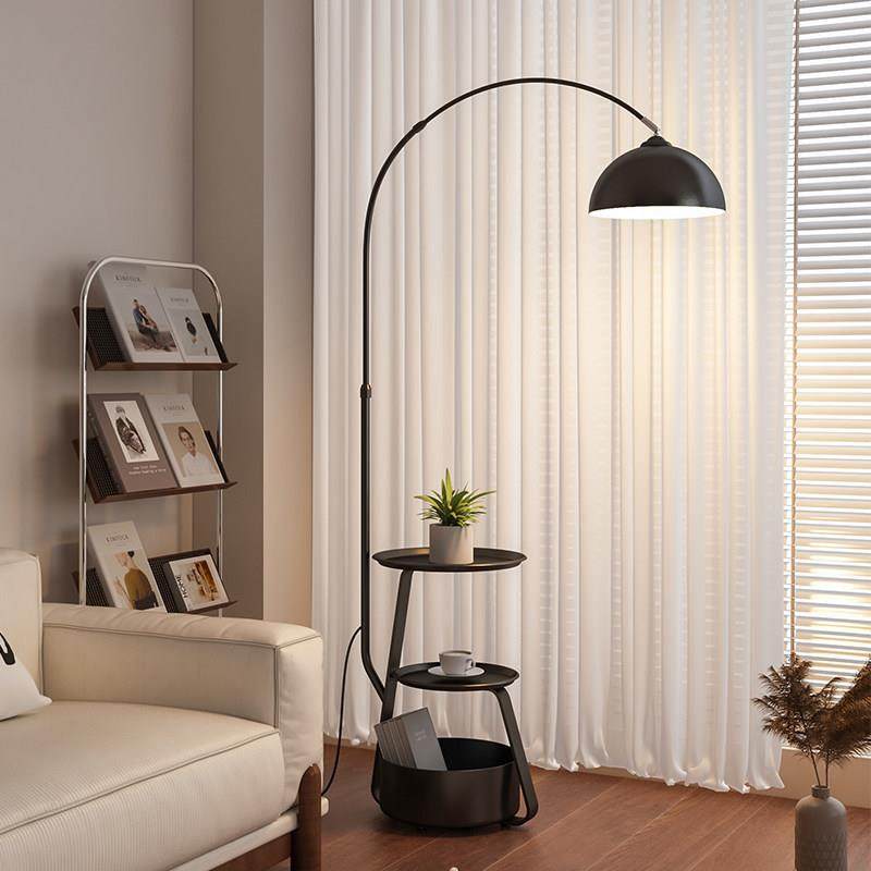 钓鱼灯落地灯客厅新款沙发旁边几氛围高级感法式中古现代置物台灯