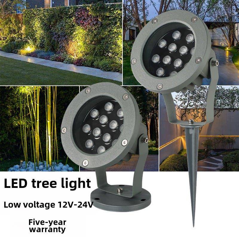 低压树灯12V24V树灯泛光灯户外防水景观灯Led射灯地面草坪灯