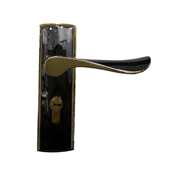 卫生间执手锁具 室内卧室房门锁 木门把手锁 欧式 太黑钛黑金色中式