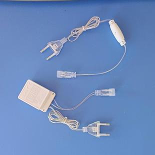 小彩灯串灯电源插头满天星七彩灯串常亮闪烁控制器二孔插头220V