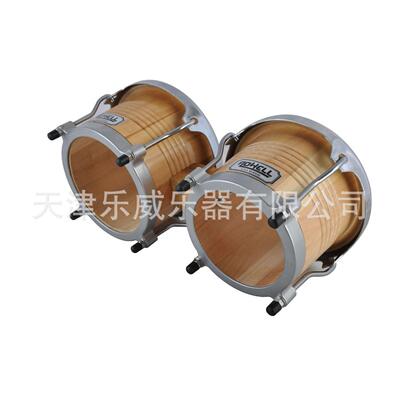 木质邦戈鼓电镀鼓圈拉丁鼓 bongo 7寸+9寸 结实耐用专业音色