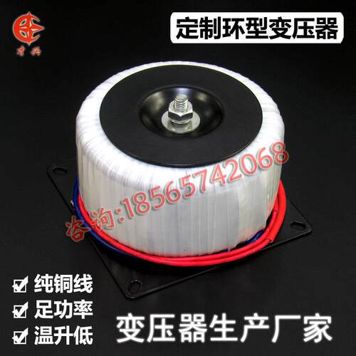 铜线芯220V转220V 200W环形隔离变压器1:1纯铜足功率接地200VA
