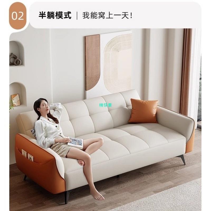 小猫抓布可沙发多功能两用现代简约客厅公寓床户型单391双人折叠