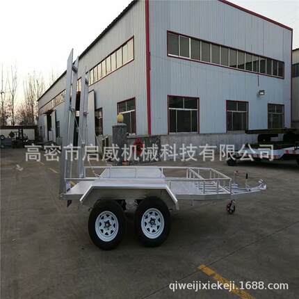 高密市启威货源供应中置车桥拖车3吨出口拖车厂家供应