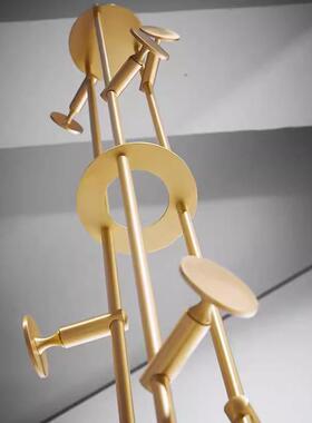 高档全铜奢客厅房间卧室落地衣帽架轻简家用玄关架挂易AEK衣衣服