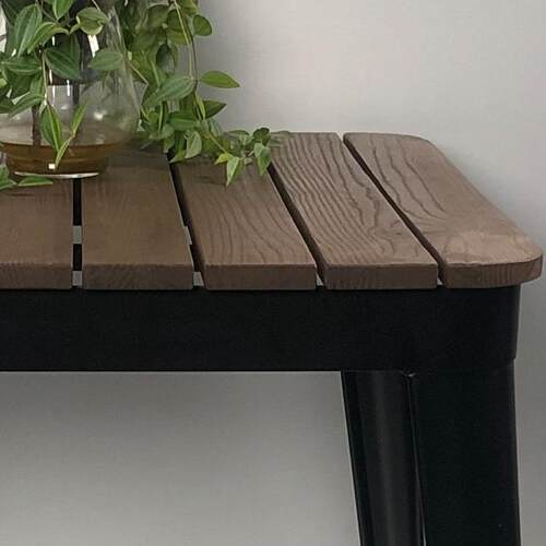loft工业风餐桌 榆木铁皮桌子 简约榆木方桌圆桌工作台奶茶桌