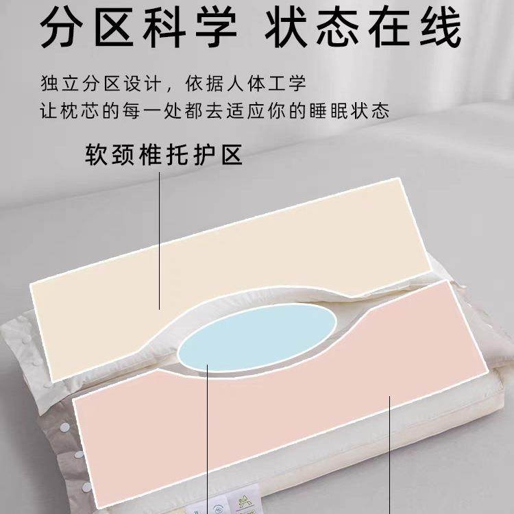 简约牵多用途JS-2025-全棉双向护颈A引枕头枕芯单人家用酒店枕南
